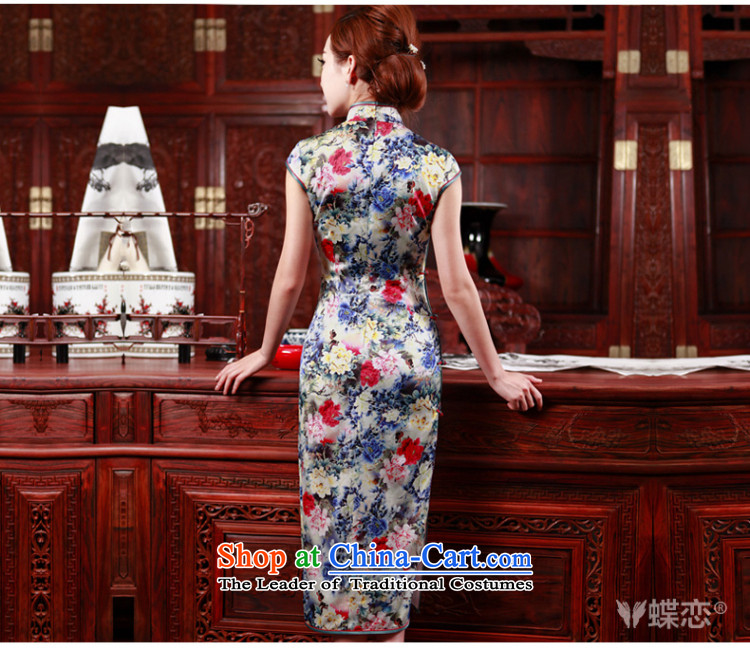 The Butterfly Lovers 2015 Summer new heavyweight Silk Cheongsam long improved stylish skirt 47003 Sau San qipao figure XXXL picture, prices, brand platters! The elections are supplied in the national character of distribution, so action, buy now enjoy more preferential! As soon as possible.