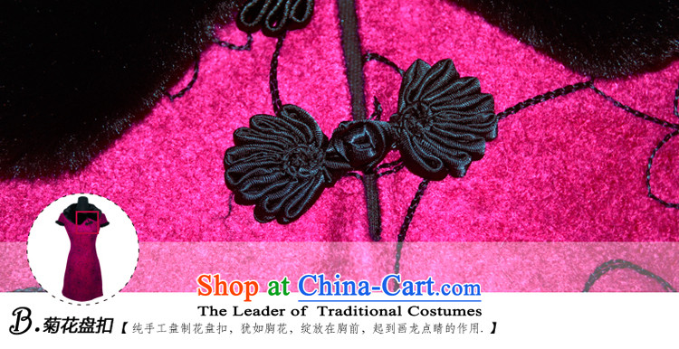 New Women's dresses warm winter clothing short stylish upmarket wool so Sau San embroidery cheongsam dress 3103 3103 Deep Violet XL Photo, prices, brand platters! The elections are supplied in the national character of distribution, so action, buy now enjoy more preferential! As soon as possible.