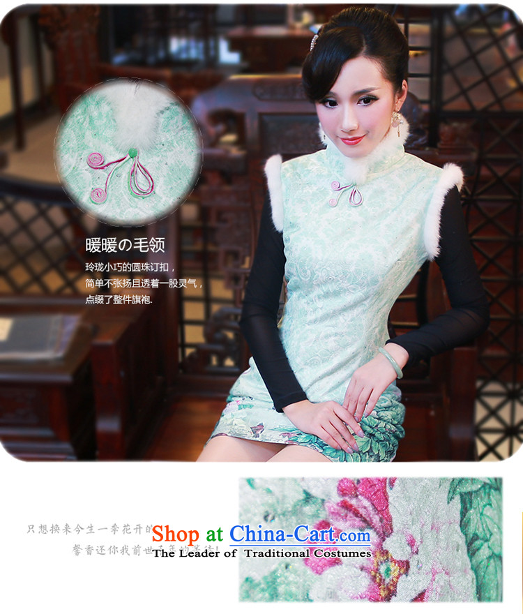 After the 2014 winter wind female new Stylish retro improved day-to-gross for cheongsam dress 4813th 4813th green XXL picture, prices, brand platters! The elections are supplied in the national character of distribution, so action, buy now enjoy more preferential! As soon as possible.