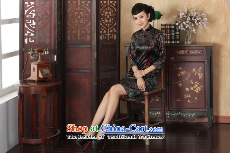 In the new Jie Tang dynasty, ethnic women's Mock-neck manually detained Kim scouring pads Sau San cheongsam dress figure XXL picture, prices, brand platters! The elections are supplied in the national character of distribution, so action, buy now enjoy more preferential! As soon as possible.