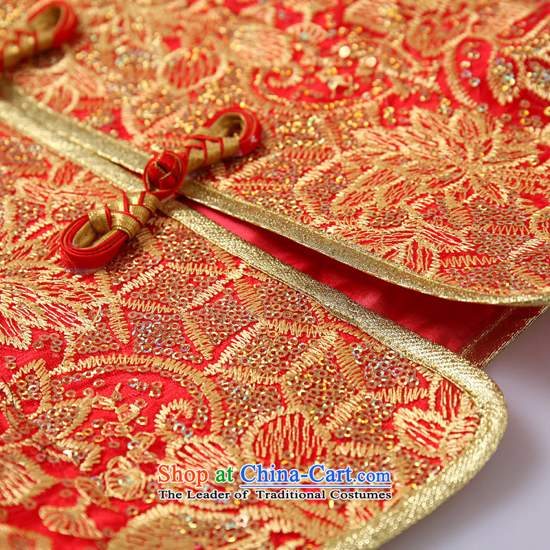 The privilege of serving-leung 2015 New Red Chinese wedding dress bows service long-sleeved qipao Fall/Winter Collections bride had served, red-leung , , , shopping on the Internet