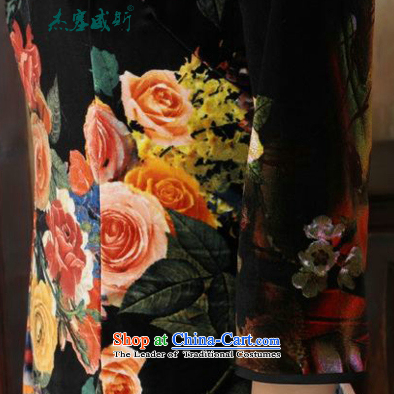 In the new kit sleek Mock-neck manually detained Sau San Stretch Wool Poster Classic Kim cheongsam dress female figure in Wiesbaden, Cheng Kejie M , , , shopping on the Internet
