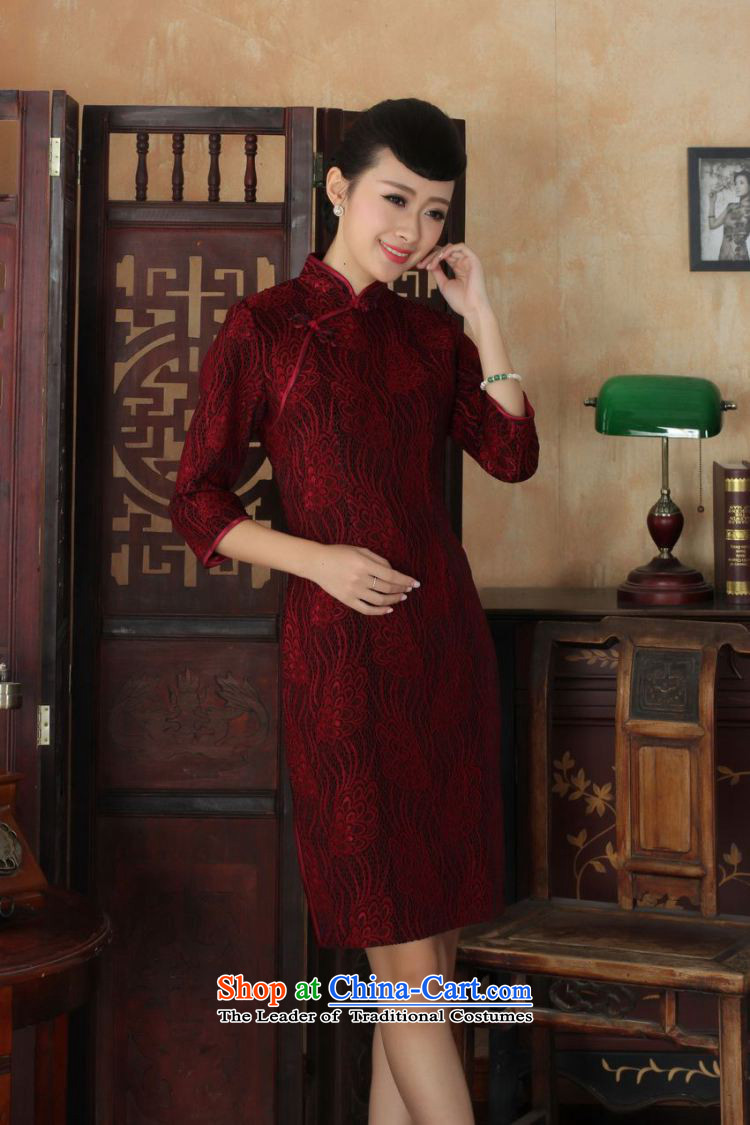 In the new kit, ethnic women lace gold velour collar manually disc detained Sau San Tong replacing cheongsam dress female figure XXL picture, prices, brand platters! The elections are supplied in the national character of distribution, so action, buy now enjoy more preferential! As soon as possible.