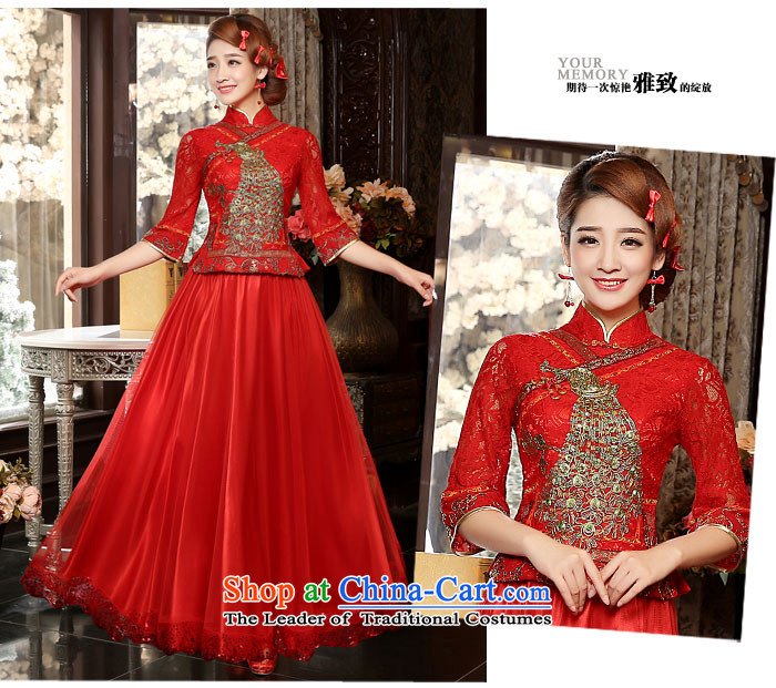 The privilege of serving-leung 2015 new bride red autumn wedding dress bows serving traditional feel long long-sleeved QIPAO) 2XL Photo, prices, brand platters! The elections are supplied in the national character of distribution, so action, buy now enjoy more preferential! As soon as possible.