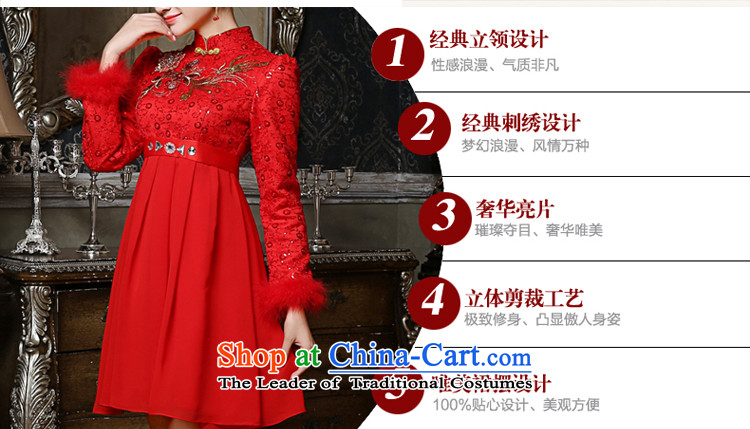 2015 new bride of autumn and winter load wedding dress red bows to thick MM high waist pregnant women, dress qipao winter S picture, prices, brand platters! The elections are supplied in the national character of distribution, so action, buy now enjoy more preferential! As soon as possible.