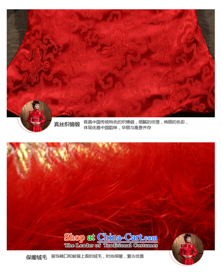 Non-you do not marry 2015 new bride cheongsam long-sleeved retro winter red bows to thick Chinese long wedding dress Red 2XL Photo, prices, brand platters! The elections are supplied in the national character of distribution, so action, buy now enjoy more preferential! As soon as possible.