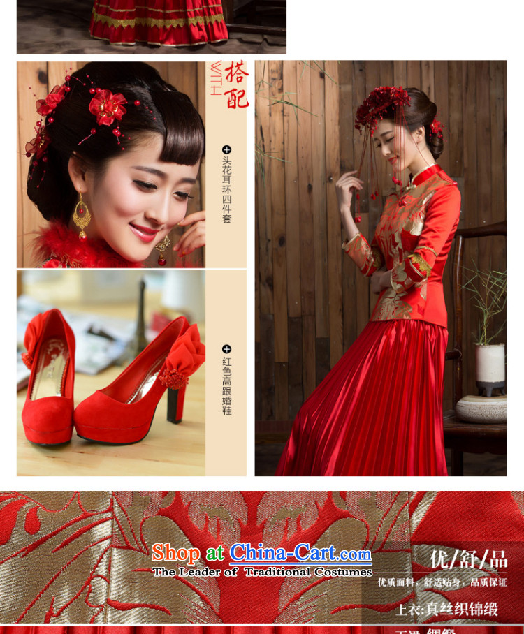 Non-you do not marry 2015 new larger bride bows to thick winter clothing long-sleeved qipao retro lace long wedding dress red s picture, prices, brand platters! The elections are supplied in the national character of distribution, so action, buy now enjoy more preferential! As soon as possible.