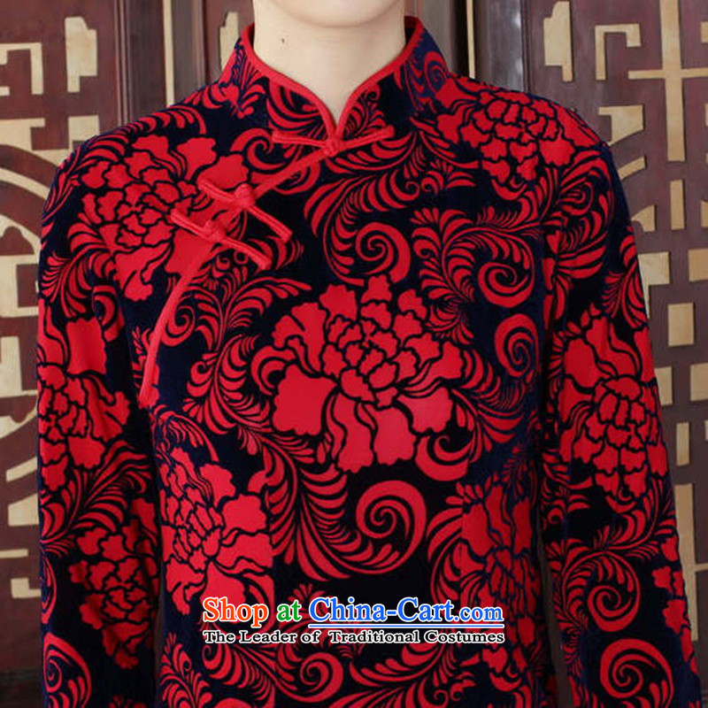 In accordance with the Love In Tang Dynasty Women cheongsam dress autumn new ethnic Chinese improved Kim collar is pressed scouring pads Sau San 7 M, in accordance with the cuff qipao safflower love l , , , shopping on the Internet