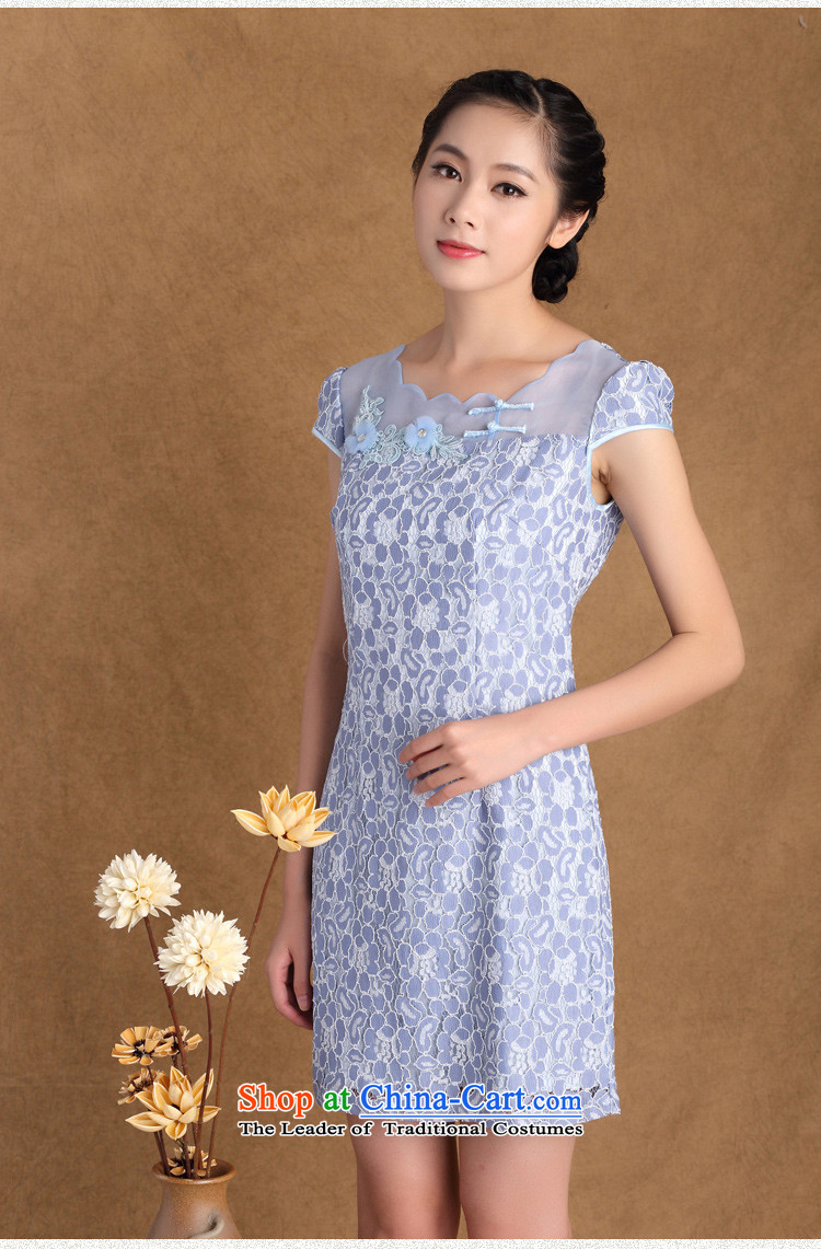 The cross-sa 2015 Summer new women's exquisite stamp lace Sau San stylish cheongsam dress Y3177B L picture, prices, brand platters! The elections are supplied in the national character of distribution, so action, buy now enjoy more preferential! As soon as possible.