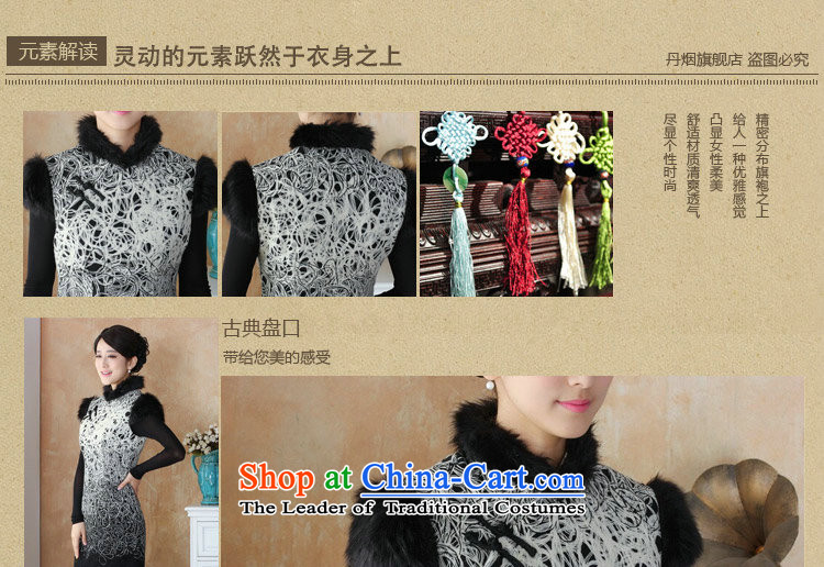 Dan smoke autumn and winter cheongsam dress Tang dynasty qipao lace composite rough edges Mock-neck stamp cheongsam dress suit - 8 pictures 3XL performance, price, brand platters! The elections are supplied in the national character of distribution, so action, buy now enjoy more preferential! As soon as possible.