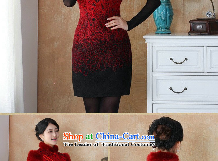 Dan smoke autumn and winter cheongsam dress Tang dynasty qipao lace composite rough edges Mock-neck stamp cheongsam dress suit - 8 pictures 3XL performance, price, brand platters! The elections are supplied in the national character of distribution, so action, buy now enjoy more preferential! As soon as possible.