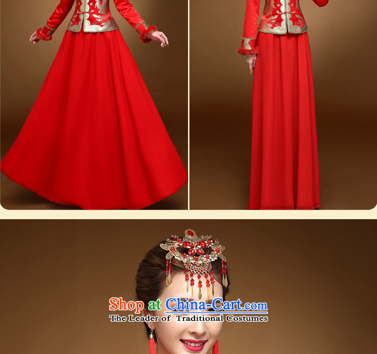 The privilege of serving-leung new 2014 Red Winter bride wedding dress Chinese winter clothing cotton long-sleeved clothing red S qipao bows picture, prices, brand platters! The elections are supplied in the national character of distribution, so action, buy now enjoy more preferential! As soon as possible.
