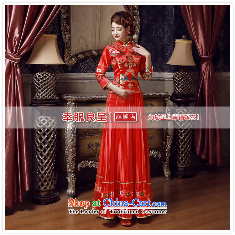 The privilege of serving-leung of autumn and winter 2015 new bride of Chinese boxed wedding dress red bows services wedding dress cheongsam red L picture, prices, brand platters! The elections are supplied in the national character of distribution, so action, buy now enjoy more preferential! As soon as possible.