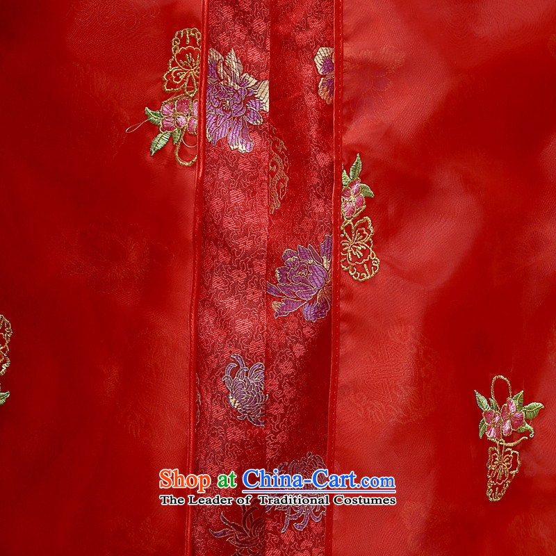 The privilege of serving-leung Chinese wedding gown bride wedding dress 2015 Fall/Winter Collections of new long-sleeved and bows to show Groups qipao Red 2XL to serve 15 Day Shipping, as a service-leung , , , shopping on the Internet