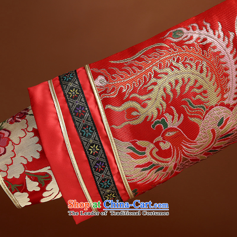 The privilege of serving Chinese-soo-Leung Wo-Wedding dress bride wedding dress red bows services qipao Soo kimono dragon use RED M honor to serve cluster-leung , , , shopping on the Internet