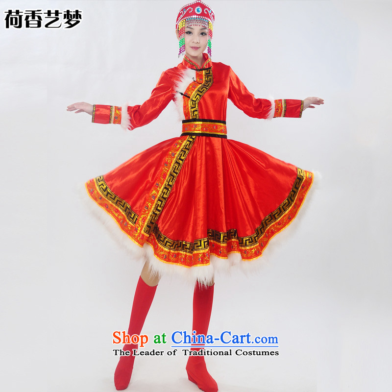 I should be grateful if you would have the Champs Elysees arts dreams 2015 genuine new Mongolia will unveil Mongolian folk dances of women of ethnic minorities costumes dance HXYM0028 services red?S