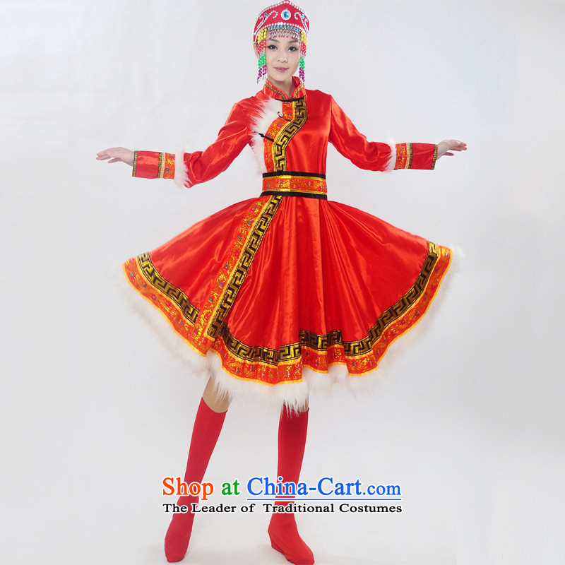 Double-122014 genuine new Mongolia will unveil Mongolian folk dances of women of ethnic minorities costumes dance HXYM-0028 services redS