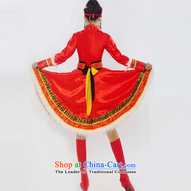 Double-122014 genuine new Mongolia will unveil Mongolian folk dances of women of ethnic minorities costumes dance HXYM-0028 RED S King serve coconut , , , shopping on the Internet
