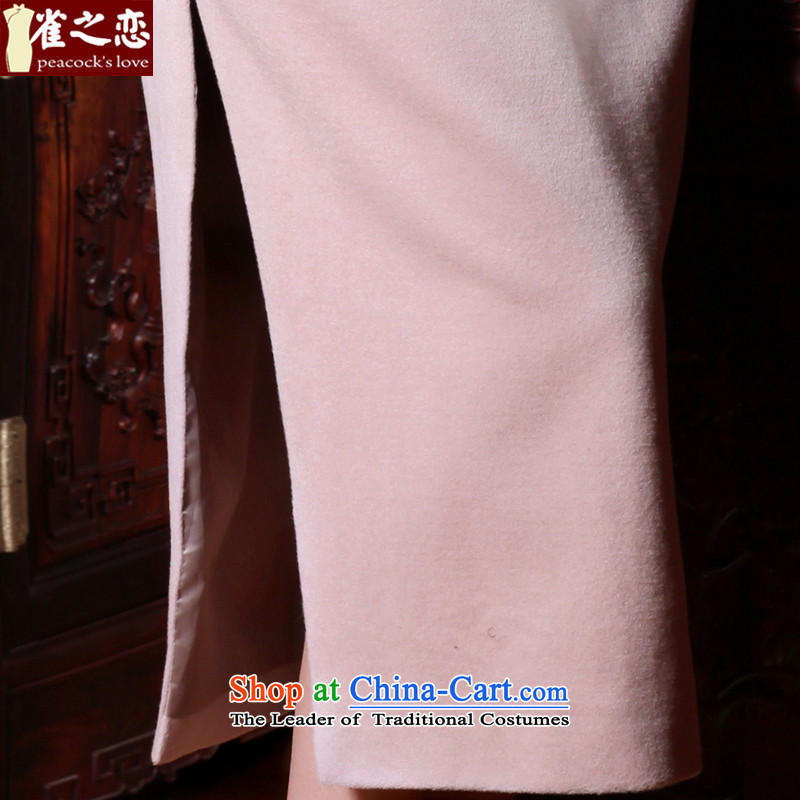 Love of birds Feng Hua had 2015 Spring New Sau San long long-sleeved qipao? gross skirt pink XL, love birds , , , shopping on the Internet