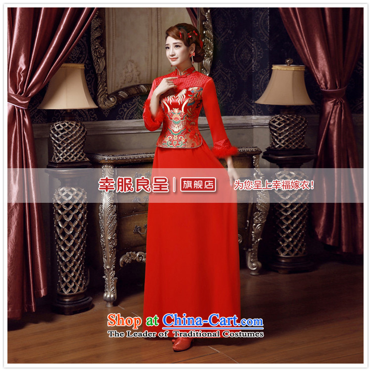 The privilege of serving-leung 2015 Spring Summer Wedding Dress Chinese long-sleeved bows Service Bridal Red Red 2XL pictures, qipao price, brand platters! The elections are supplied in the national character of distribution, so action, buy now enjoy more preferential! As soon as possible.