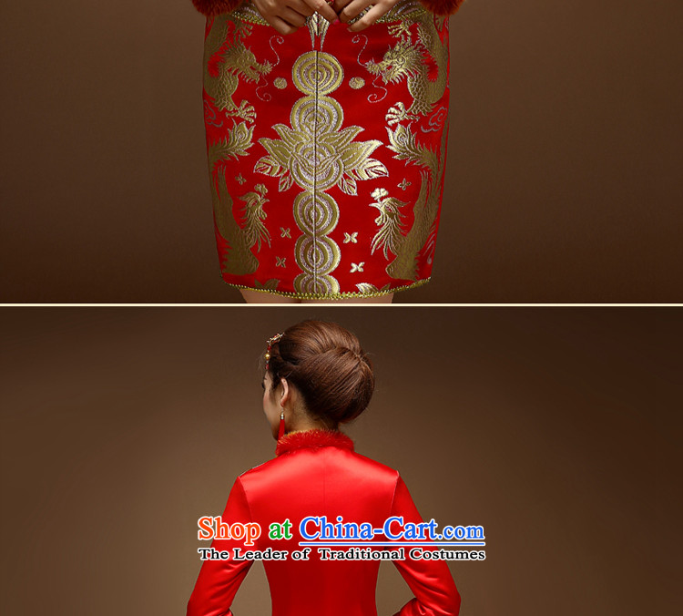 The privilege of serving-Leung of the 2014 Winter winter clothing new bride wedding dress Chinese wedding dress long-sleeved clothing cotton red qipao bows 2XL Photo, prices, brand platters! The elections are supplied in the national character of distribution, so action, buy now enjoy more preferential! As soon as possible.