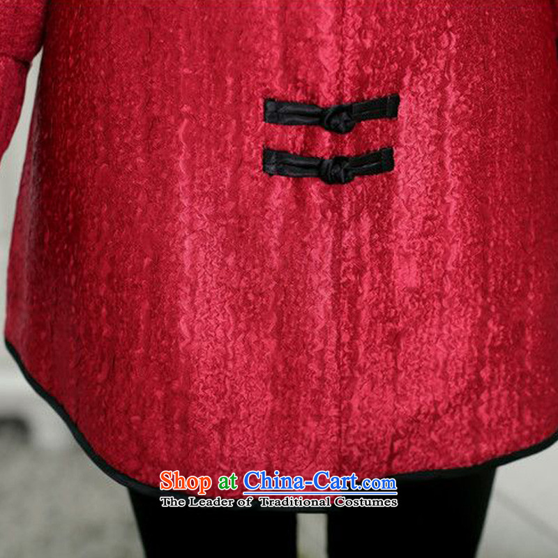 Forest narcissus new autumn and winter 2015 plus cotton waffle warm collar Sau San Tong replacing qipao XYY-1269 jacket coat bourdeaux XXL, forest (senlinshuixian narcissus) , , , shopping on the Internet