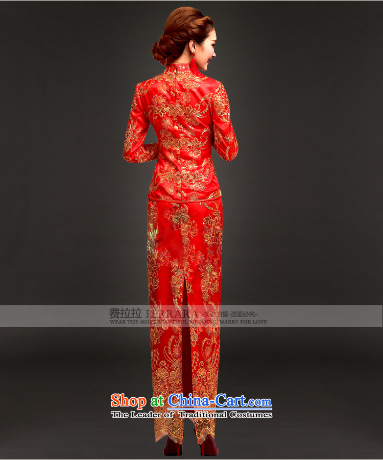 Ferrara 2015 new bride long-sleeved qipao winter Chinese dragon and the use of thin, dresses Algeria) Gold wire clips) S picture, prices, brand platters! The elections are supplied in the national character of distribution, so action, buy now enjoy more preferential! As soon as possible.