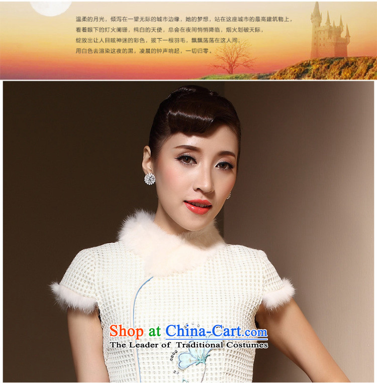 Sau Kwun Tong Winter Love qipao new 2015 winter clothes for day-to-retro embroidery gross cotton qipao QM3913 folder m White XL Photo, prices, brand platters! The elections are supplied in the national character of distribution, so action, buy now enjoy more preferential! As soon as possible.