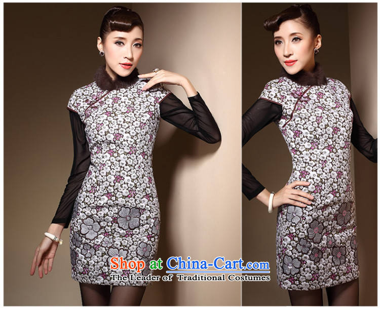 Sau Kwun Tong Àî¶¬Ã· qipao new 2014 winter clothes for day-to-Folder gross cheongsam dress suit QM31005 cotton S picture, prices, brand platters! The elections are supplied in the national character of distribution, so action, buy now enjoy more preferential! As soon as possible.