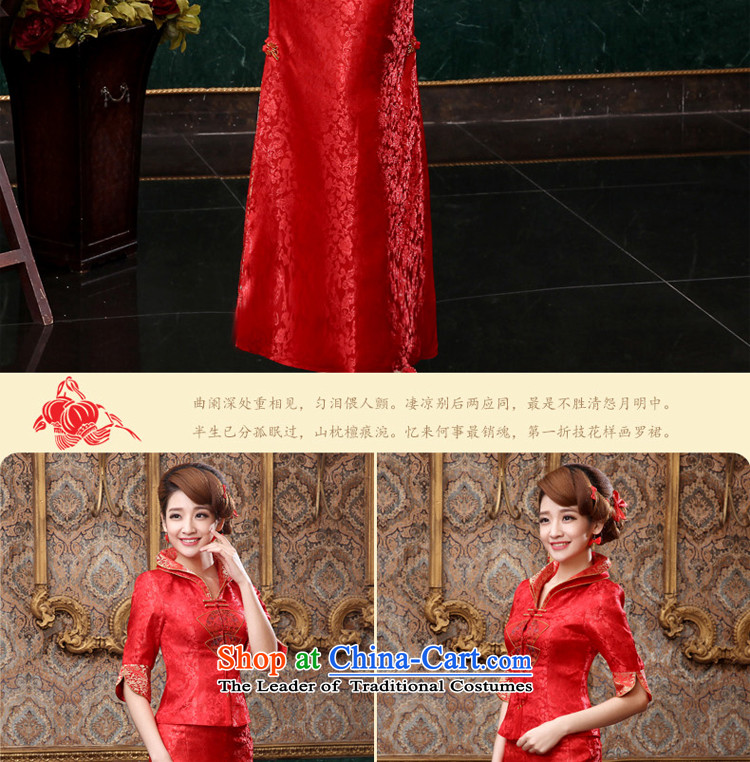 The privilege of serving-leung 2015 new autumn and winter red bride wedding dress Chinese long-sleeved qipao long winter clothing bows cloth dress S picture, prices, brand platters! The elections are supplied in the national character of distribution, so action, buy now enjoy more preferential! As soon as possible.