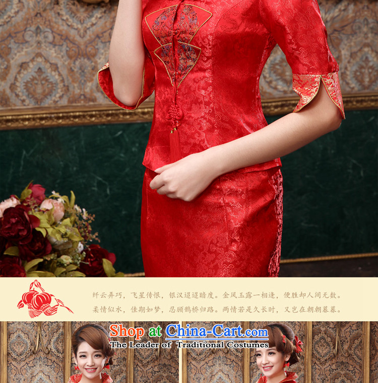 The privilege of serving-leung 2015 new autumn and winter red bride wedding dress Chinese long-sleeved qipao long winter clothing bows cloth dress S picture, prices, brand platters! The elections are supplied in the national character of distribution, so action, buy now enjoy more preferential! As soon as possible.
