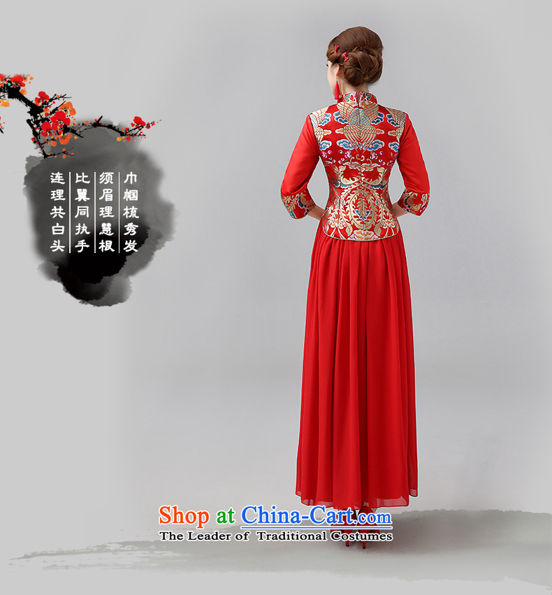 Hiv Miele 2014 winter clothing new marriages cheongsam red long serving Chinese Dress folder bows unit in long-sleeved two kits Q0044 M picture, prices, brand platters! The elections are supplied in the national character of distribution, so action, buy now enjoy more preferential! As soon as possible.