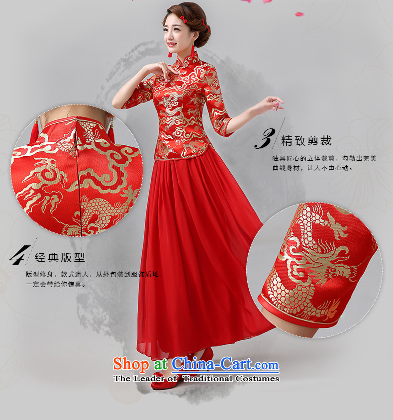 Hiv Miele marriages qipao 2015 new red long serving Chinese antique dresses bows thick long-sleeved Q0043 RED S picture, prices, brand platters! The elections are supplied in the national character of distribution, so action, buy now enjoy more preferential! As soon as possible.