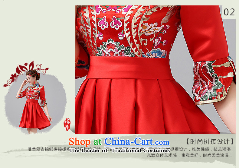 Hiv Miele marriages between spring and summer of 2015 qipao red short, bows to Sepia Chinese Dress short skirt in cuff Q0040 RED M picture, prices, brand platters! The elections are supplied in the national character of distribution, so action, buy now enjoy more preferential! As soon as possible.