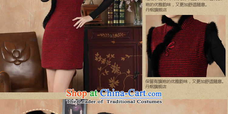 Dan smoke Tang Women's clothes qipao Fall/Winter Collections new collar Chinese improved latticed wool rabbit hair? For qipao gown -A XL Photo, prices, brand platters! The elections are supplied in the national character of distribution, so action, buy now enjoy more preferential! As soon as possible.