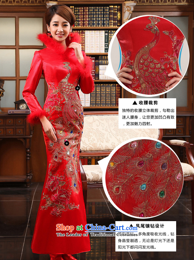 The privilege of serving-leung 2015 new winter bride wedding dress cotton qipao Chinese winter clothing crowsfoot long red winter) bows services XL Photo, prices, brand platters! The elections are supplied in the national character of distribution, so action, buy now enjoy more preferential! As soon as possible.