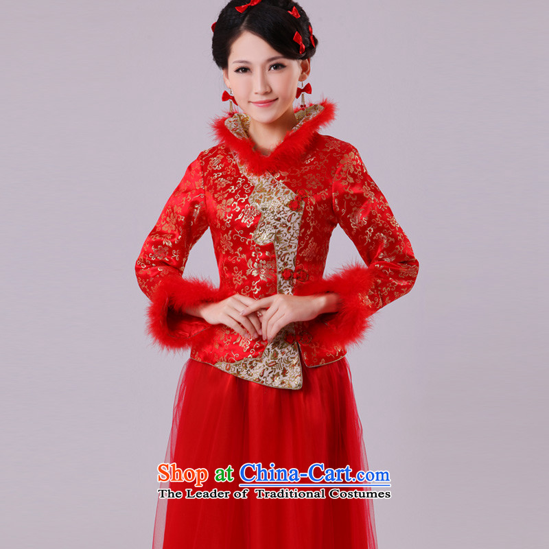 The privilege of serving-leung 2015 new winter replacing Chinese wedding dress qipao bride red wedding dress bows services for larger leaders Mao Dongsheng, plus the honor of serving-leung 5XL, shopping on the Internet has been pressed.