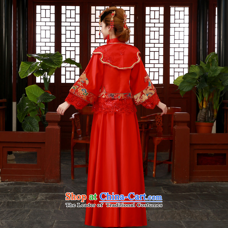 The privilege of serving-leung 2015 new bride wedding dress wedding dress Sau Wo Service services to the dragon use qipao bows and red-soo wo service -leung to honor 2XL, shopping on the Internet has been pressed.
