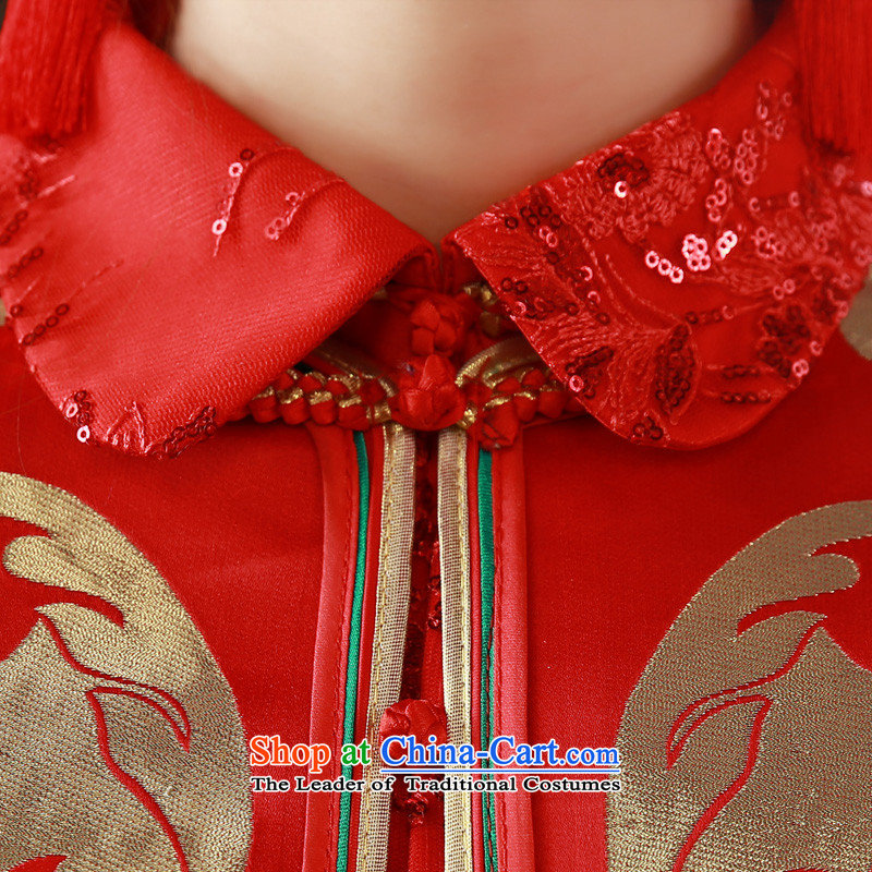 The privilege of serving-leung 2015 new wedding dress Soo Wo Service Bridal wedding dress qipao bows services use su kimono red dragon Sau Wo Service S honor of serving-leung , , , shopping on the Internet