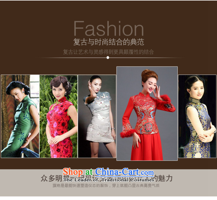 Toasting champagne bride services 2015 autumn and winter new dresses cheongsam red retro marriage bows services improved long-sleeved thick brides wedding services qipao bows Sau San Red XXL picture, prices, brand platters! The elections are supplied in the national character of distribution, so action, buy now enjoy more preferential! As soon as possible.