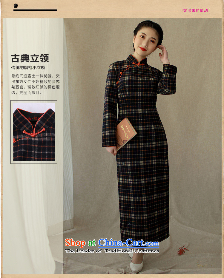 A Pinwheel Without Wind-Ju-il woolen fabric, chess qipao winter clothing retro long-sleeved cheongsam dress 2015 new temperament improved cheongsam dress black L picture, prices, brand platters! The elections are supplied in the national character of distribution, so action, buy now enjoy more preferential! As soon as possible.