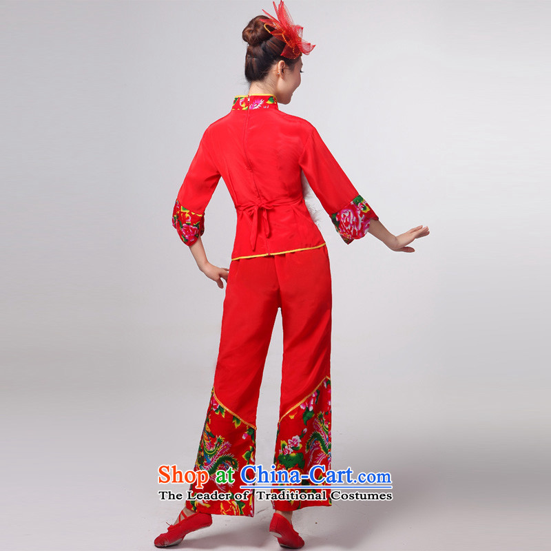 Arts dreams dress new 2015 square will dance fans dance wearing female kit yangko HXYM-0036 performances RED M, serve the King Coconut , , , shopping on the Internet