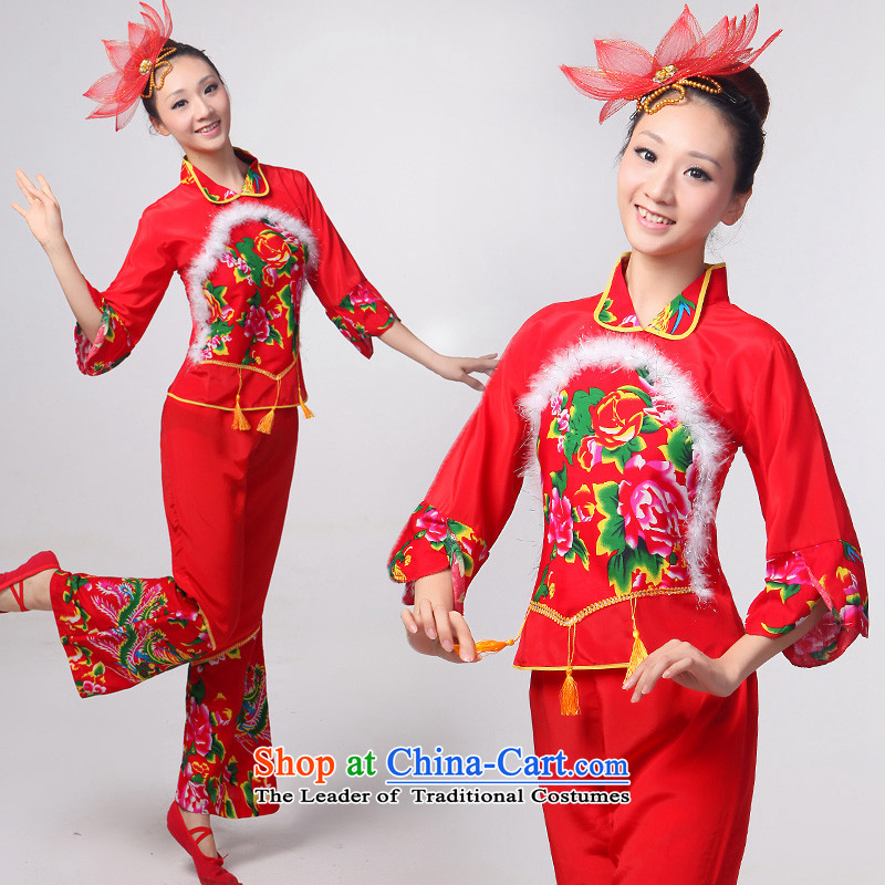 Arts dreams dress new 2015 square will dance fans dance wearing female kit yangko HXYM-0036 performances RED M, serve the King Coconut , , , shopping on the Internet