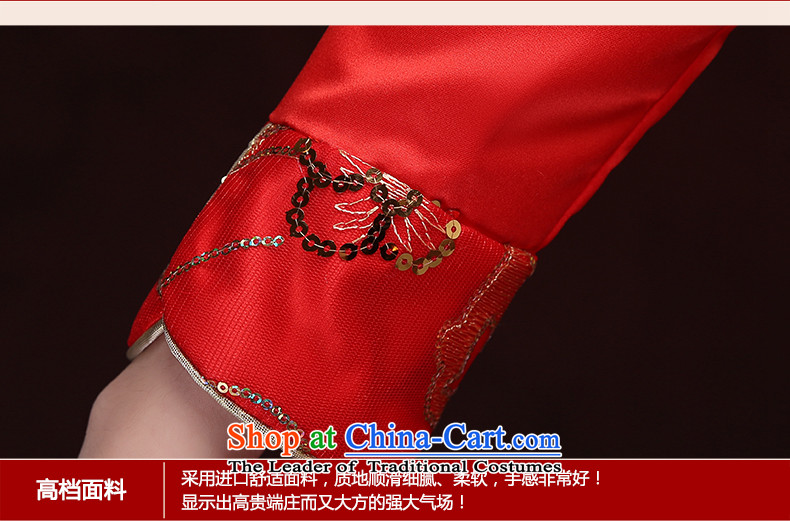 Rain-sang yi 2015 new marriage wedding dresses bows Service Bridal long-sleeved red qipao long winter Tang dynasty women QP571 qipao red S picture, prices, brand platters! The elections are supplied in the national character of distribution, so action, buy now enjoy more preferential! As soon as possible.