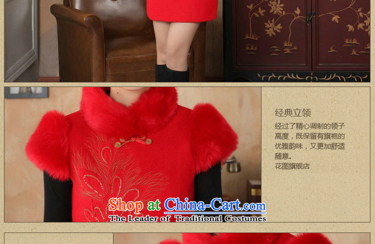 Spend winter clothing qipao figure female Tang Dynasty Chinese improved gross collar Washable Wool qipao plus COTTON SHORT? cheongsam dress dress RED M picture, prices, brand platters! The elections are supplied in the national character of distribution, so action, buy now enjoy more preferential! As soon as possible.