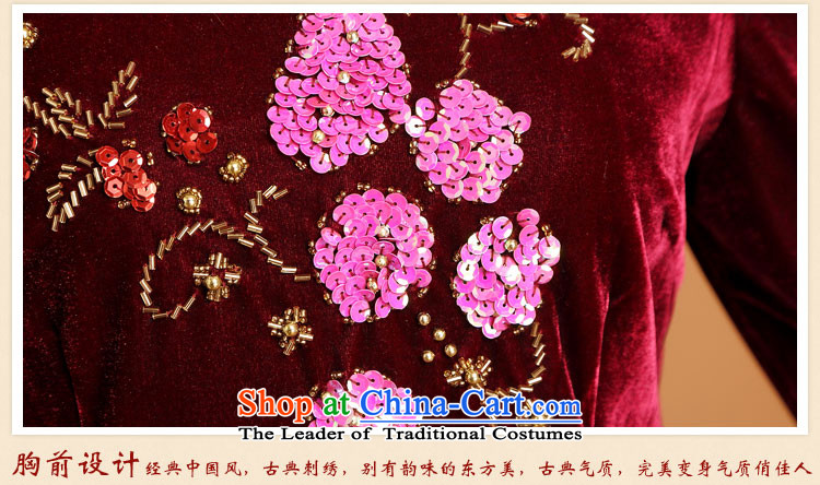 Jieya-wolf, women's gold velour robes embroidery Sau San long half sleeve spring and fall short-Women's clothes-long, dark blue purple 1 mine hit XXXL picture, prices, brand platters! The elections are supplied in the national character of distribution, so action, buy now enjoy more preferential! As soon as possible.