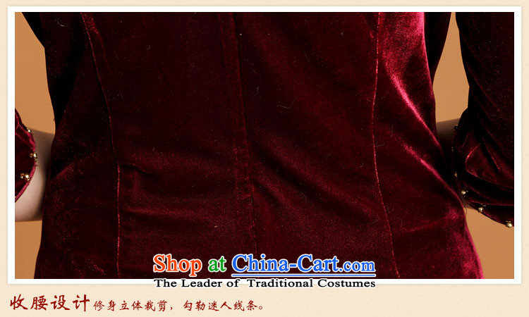 Jieya-wolf, women's gold velour robes embroidery Sau San long half sleeve spring and fall short-Women's clothes-long, dark blue purple 1 mine hit XXXL picture, prices, brand platters! The elections are supplied in the national character of distribution, so action, buy now enjoy more preferential! As soon as possible.