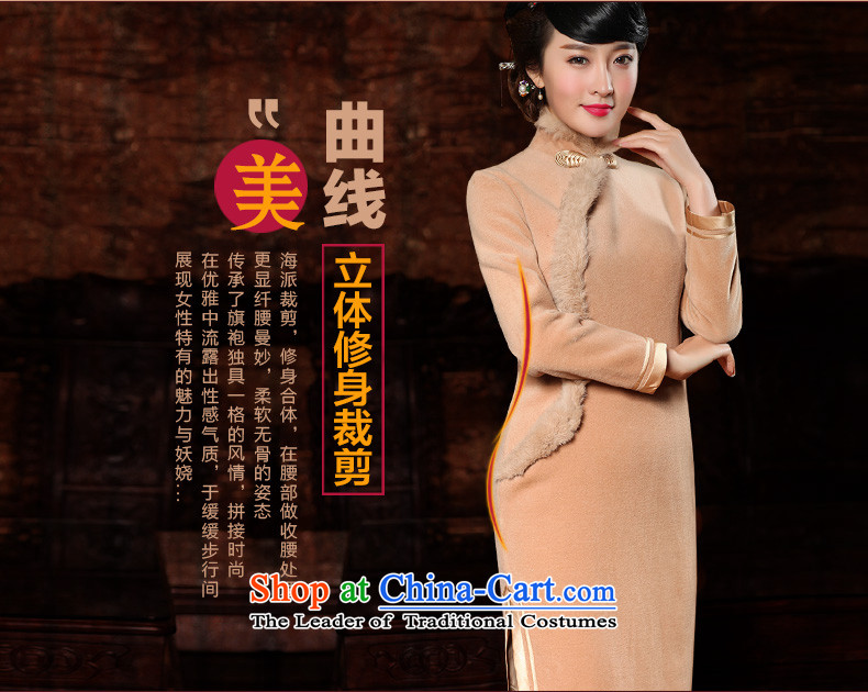 Butterfly Lovers 2015 Autumn new improved long long-sleeved) wool cheongsam dress 49142 Tulip - pre-sale 7 days XXL pictures, prices, brand platters! The elections are supplied in the national character of distribution, so action, buy now enjoy more preferential! As soon as possible.