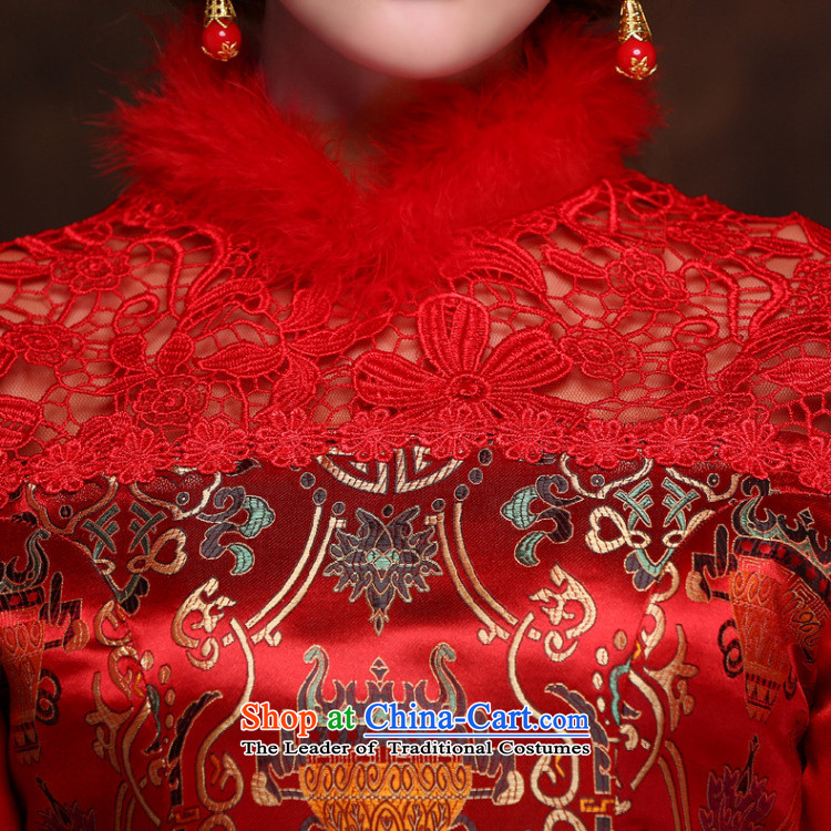 Naoji a 2014 new marriages qipao improved stylish long-sleeved warm winter clothing Chinese cotton folder bows dress yy2310 red S picture, prices, brand platters! The elections are supplied in the national character of distribution, so action, buy now enjoy more preferential! As soon as possible.