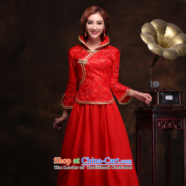 Yet the 2014 New wedding dresses retro improved long red bows to Sau San video thin bride dress temperament gentlewoman bows  yy9410 services red S picture, prices, brand platters! The elections are supplied in the national character of distribution, so action, buy now enjoy more preferential! As soon as possible.